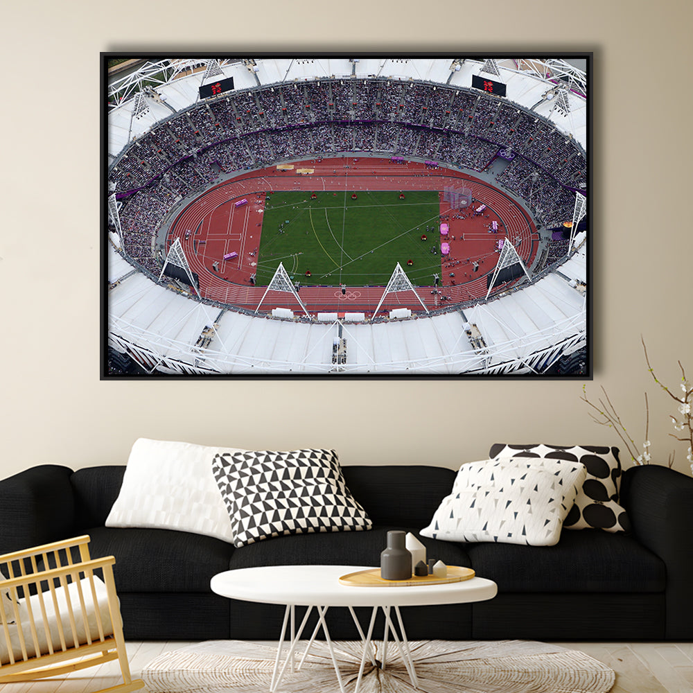 London Stadium in England, Stadium Canvas, Sport Art, Fan Gifts, Framed Canvas Print Wall Art, Floating Frame