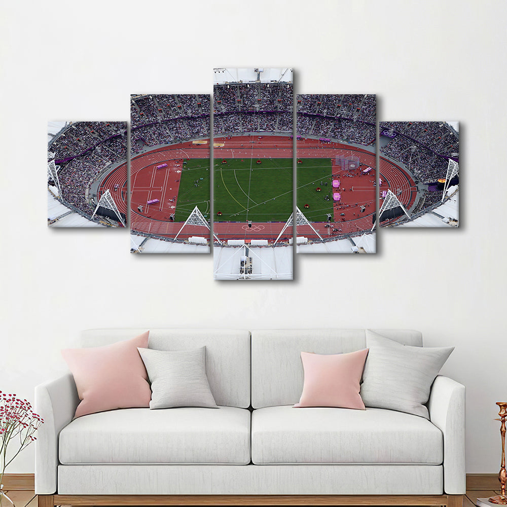 London Stadium in England, Stadium Canvas, Sport Art, Fan Gifts, 5 Panel, Large Canvas, Canvas Print Wall Art