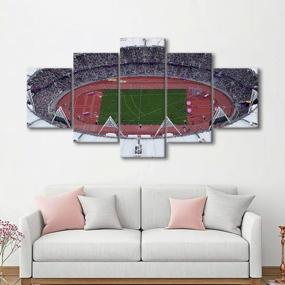 London Stadium in England, Stadium Canvas, Sport Art, Fan Gifts, 5 Panel, Large Canvas, Canvas Print Wall Art