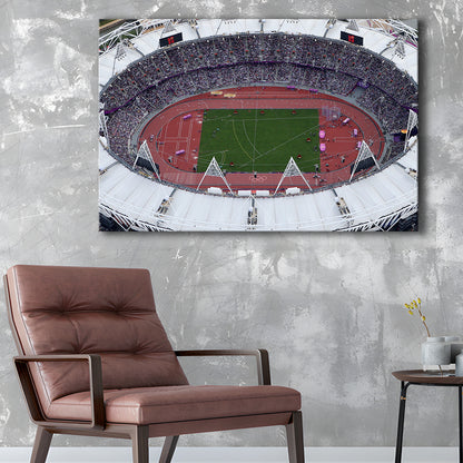 London Stadium in England, Stadium Canvas, Sport Art, Fan Gifts, Man Cave Decor, Art Print, Canvas Print Wall Art