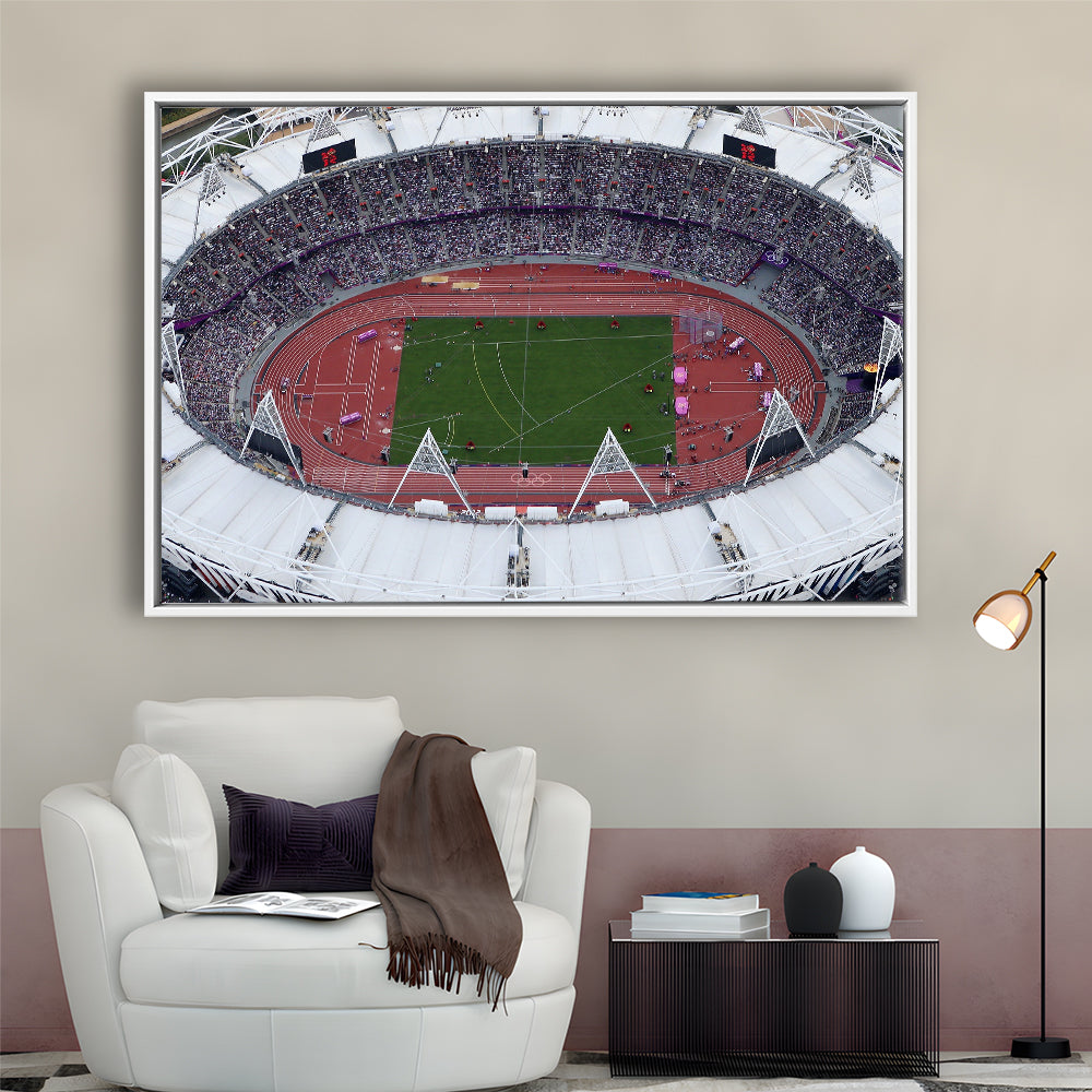 London Stadium in England, Stadium Canvas, Sport Art, Fan Gifts, Framed Canvas Print Wall Art, Floating Frame