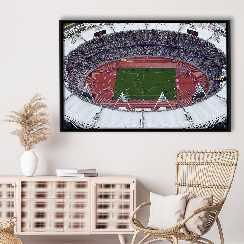 London Stadium in England, Stadium Canvas, Sport Art, Fan Gifts, Framed Canvas Print Wall Art, Floating Frame
