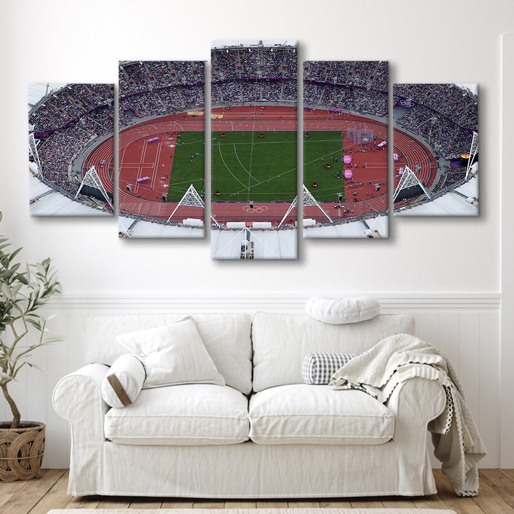 London Stadium in England, Stadium Canvas, Sport Art, Fan Gifts, 5 Panel, Large Canvas, Canvas Print Wall Art