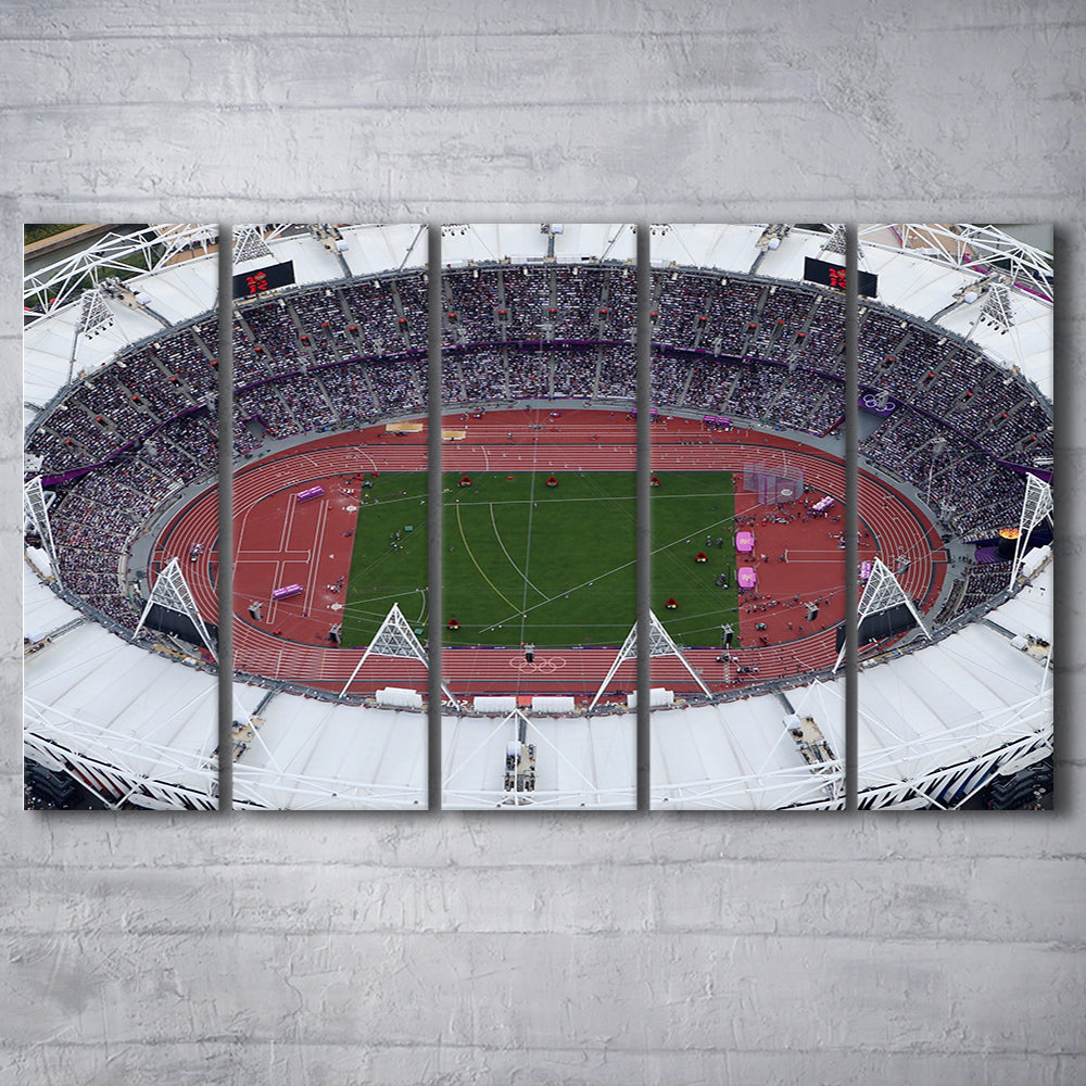 London Stadium in England, Stadium Canvas, Sport Art, Fan Gifts, 5 Panel B, Extra Large Canvas, Canvas Print Wall Art