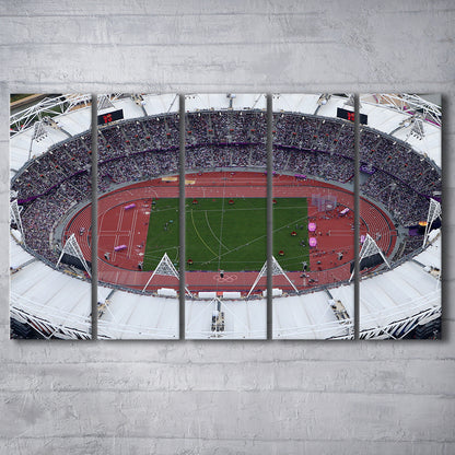 London Stadium in England, Stadium Canvas, Sport Art, Fan Gifts, 5 Panel B, Extra Large Canvas, Canvas Print Wall Art