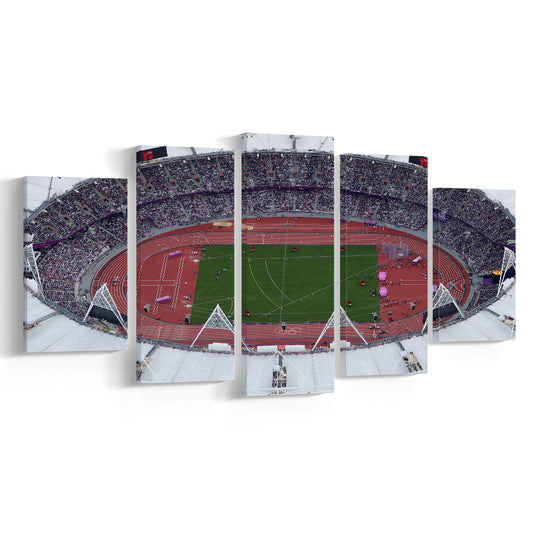 London Stadium in England, Stadium Canvas, Sport Art, Fan Gifts, 5 Panel, Large Canvas, Canvas Print Wall Art