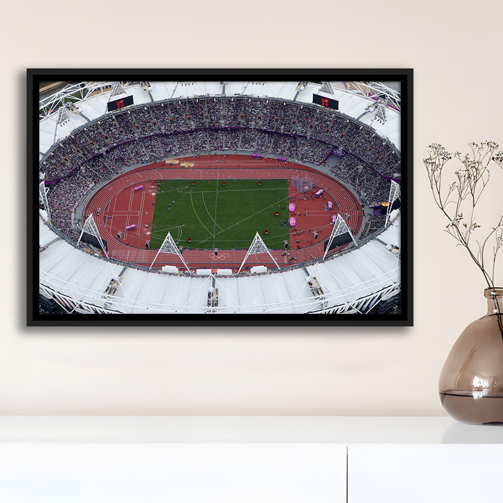 London Stadium in England, Stadium Canvas, Sport Art, Fan Gifts, Framed Canvas Print Wall Art, Floating Frame