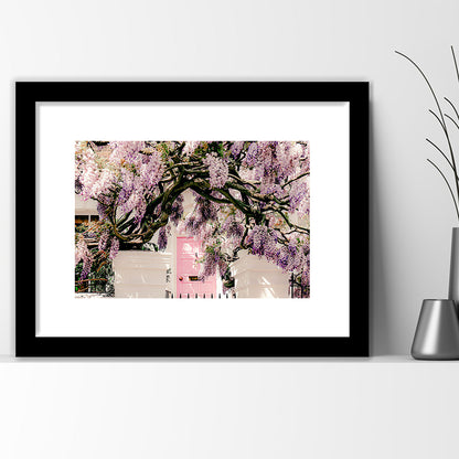 London Wisteria Photography Print, Notting Hill Wall Art, Printable, Framed Art Print White Border Wall Decor