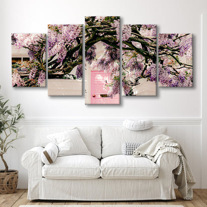 London Wisteria Photography Print, Notting Hill Wall Art, Printable, Mixed Panels Canvas Print Wall Art
