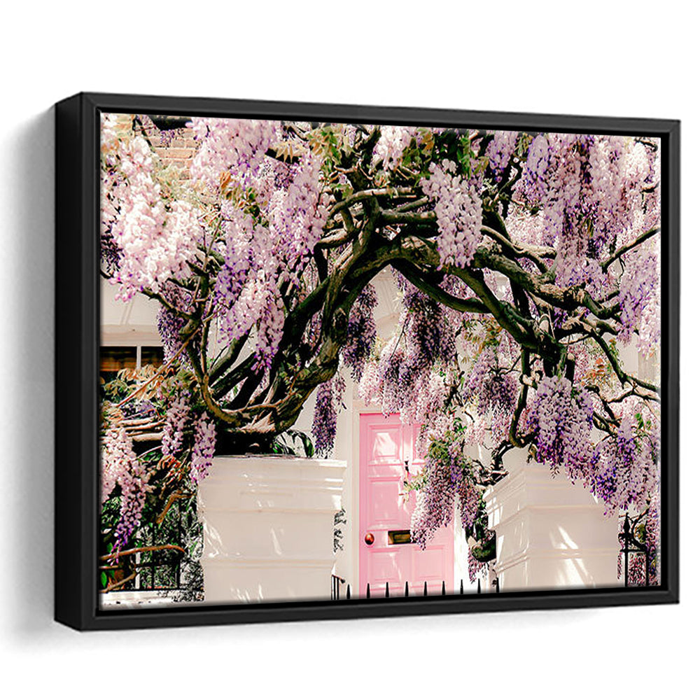 London Wisteria Photography Print, Notting Hill Wall Art, Printable, Floating Framed Canvas Print Wall Art