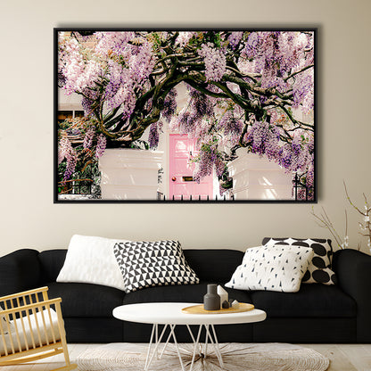 London Wisteria Photography Print, Notting Hill Wall Art, Printable, Floating Framed Canvas Print Wall Art