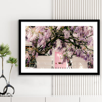 London Wisteria Photography Print, Notting Hill Wall Art, Printable, Framed Art Print White Border Wall Decor