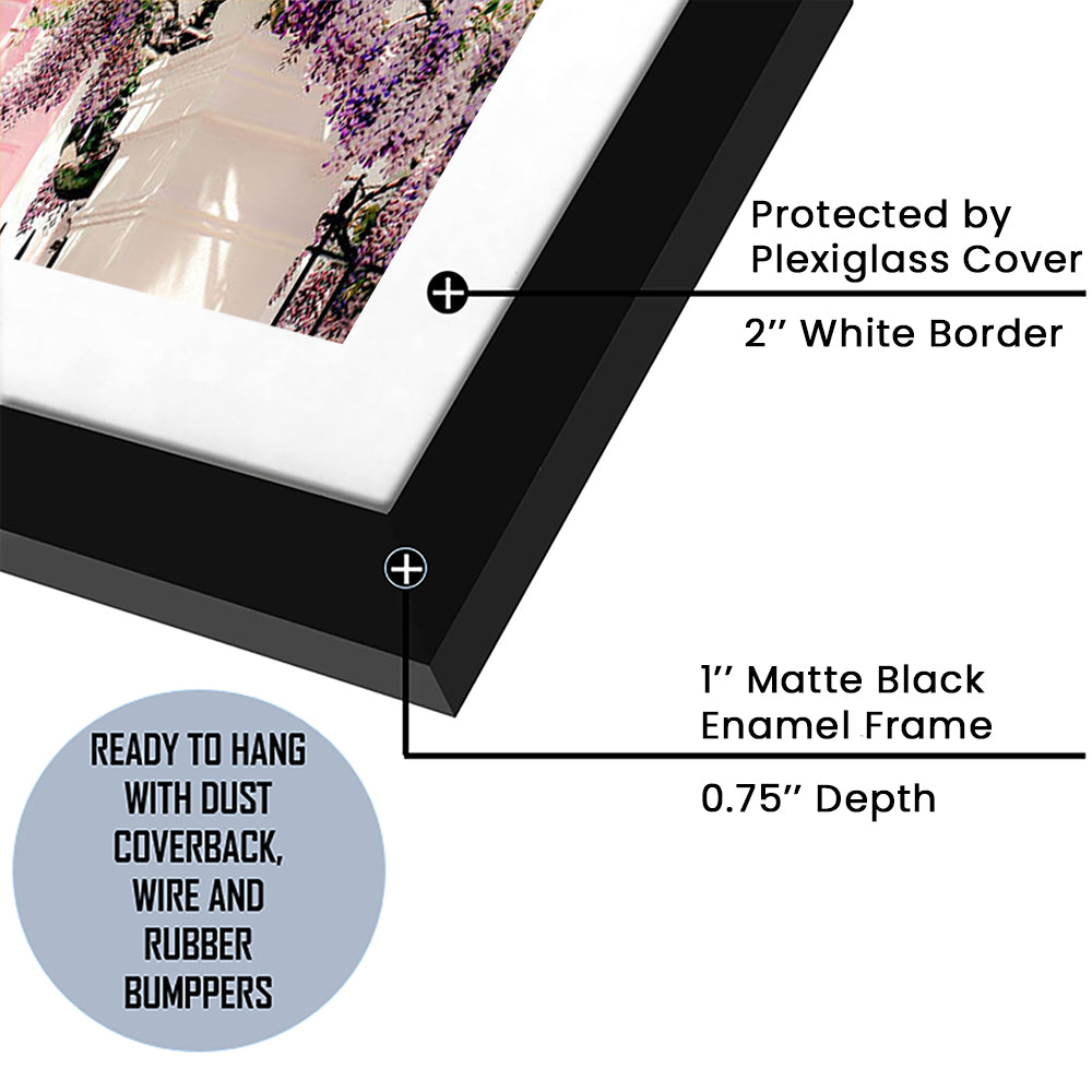 London Wisteria Photography Print, Notting Hill Wall Art, Printable, Framed Art Print White Border Wall Decor