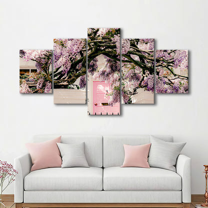 London Wisteria Photography Print, Notting Hill Wall Art, Printable, Mixed Panels Canvas Print Wall Art