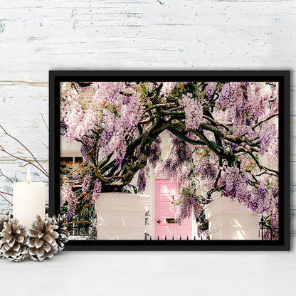 London Wisteria Photography Print, Notting Hill Wall Art, Printable, Floating Framed Canvas Print Wall Art