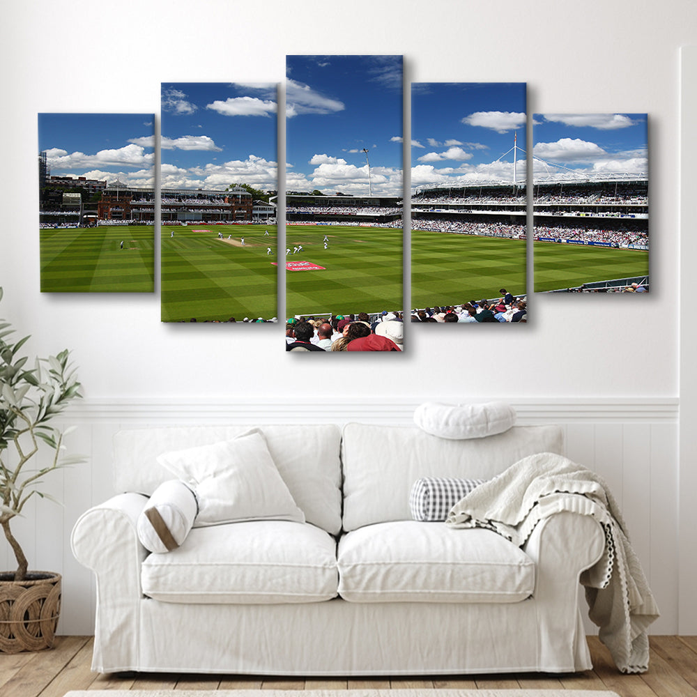 Lord' Cricket Stadium, Stadium Canvas, Sport Art, Gift for him, 5 Panel, Large Canvas, Canvas Print Wall Art
