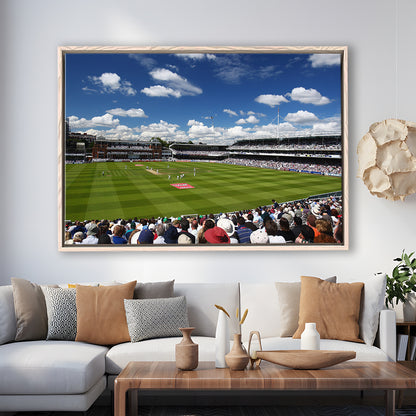 Lord' Cricket Stadium, Stadium Canvas, Sport Art, Framed Canvas Print Wall Art, Floating Frame