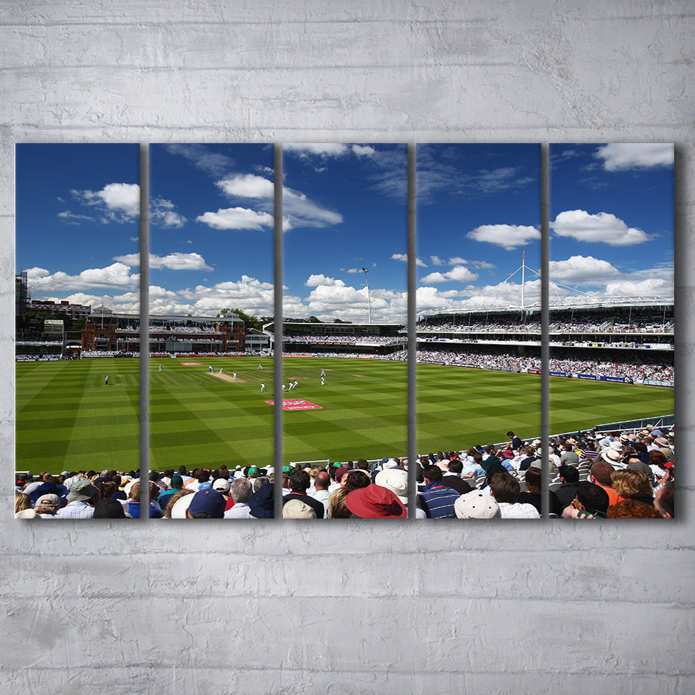 Lord' Cricket Stadium, Stadium Canvas, Sport Art, 5 Panel B, Extra Large Canvas, Canvas Print Wall Art