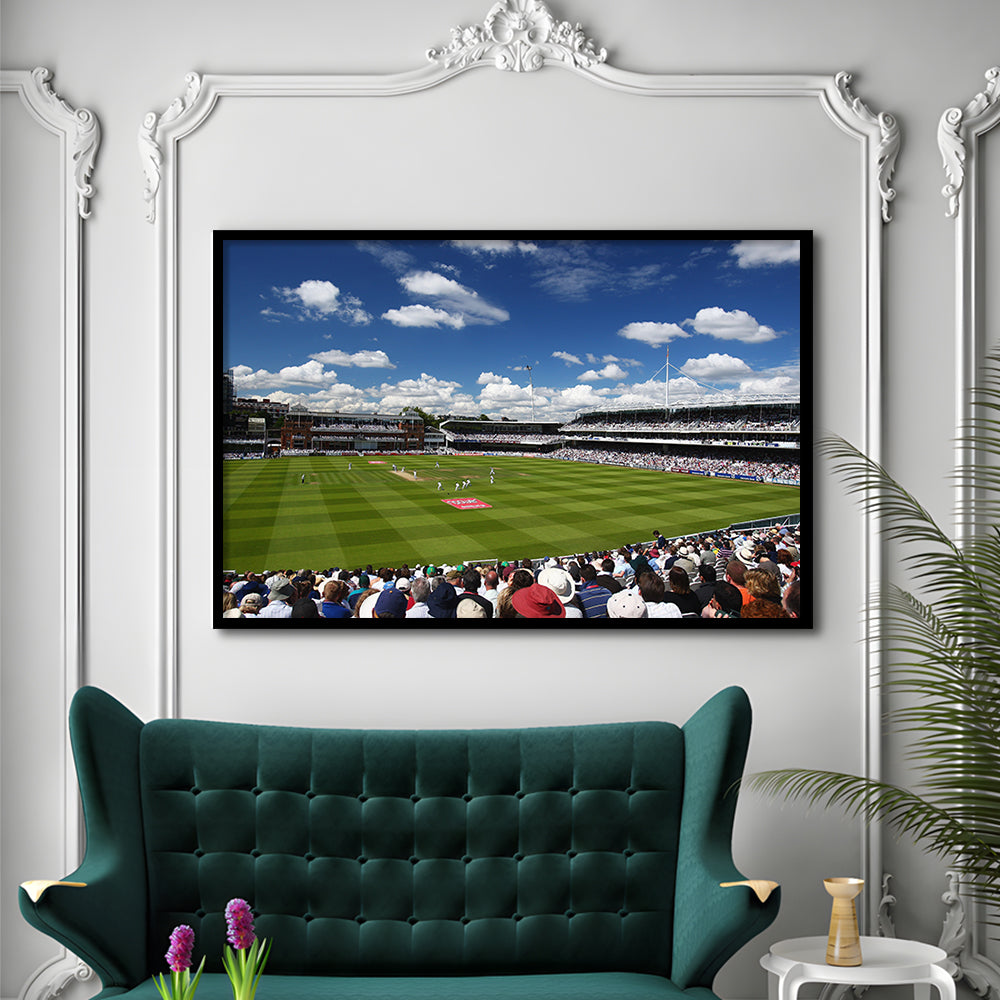 Lord' Cricket Stadium, Stadium Canvas, Sport Art, Gift for him, Framed Art Print Wall Decor, Picture Framed