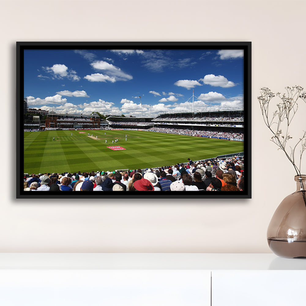 Lord' Cricket Stadium, Stadium Canvas, Sport Art, Framed Canvas Print Wall Art, Floating Frame