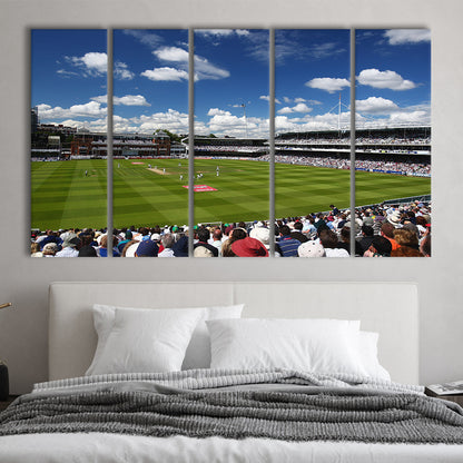 Lord' Cricket Stadium, Stadium Canvas, Sport Art, 5 Panel B, Extra Large Canvas, Canvas Print Wall Art
