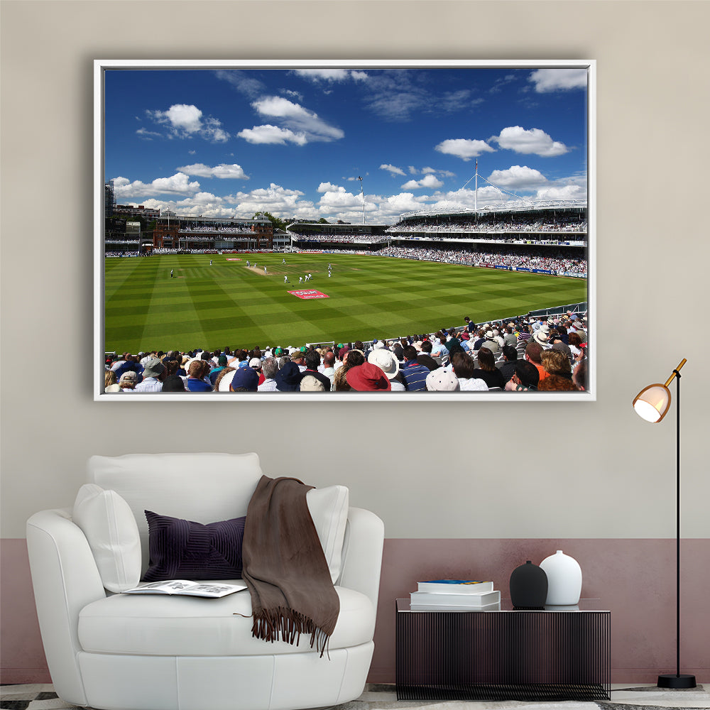 Lord' Cricket Stadium, Stadium Canvas, Sport Art, Framed Canvas Print Wall Art, Floating Frame