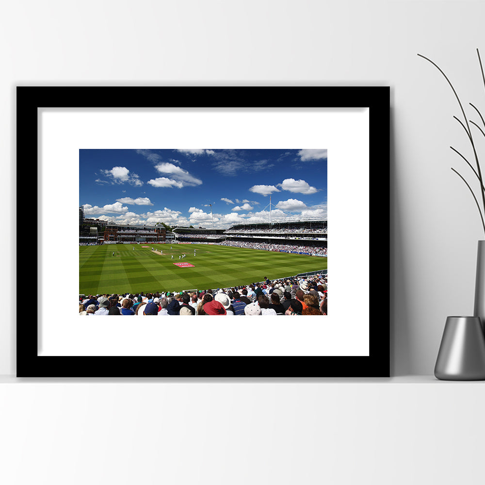 Lord' Cricket Stadium, Stadium Canvas, Sport Art, Gift for him, White Border Framed Art Print Wall Decor