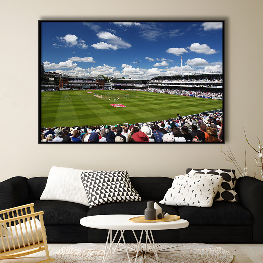Lord' Cricket Stadium, Stadium Canvas, Sport Art, Framed Canvas Print Wall Art, Floating Frame