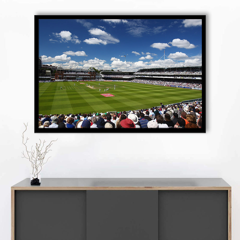 Lord' Cricket Stadium, Stadium Canvas, Sport Art, Gift for him, Framed Art Print Wall Decor, Picture Framed