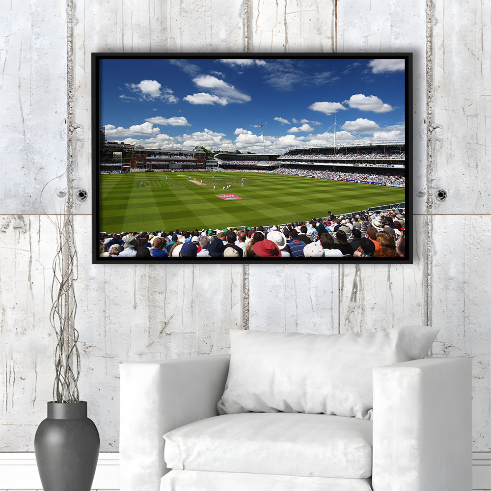 Lord' Cricket Stadium, Stadium Canvas, Sport Art, Framed Canvas Print Wall Art, Floating Frame