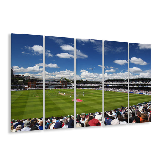 Lord' Cricket Stadium, Stadium Canvas, Sport Art, 5 Panel B, Extra Large Canvas, Canvas Print Wall Art