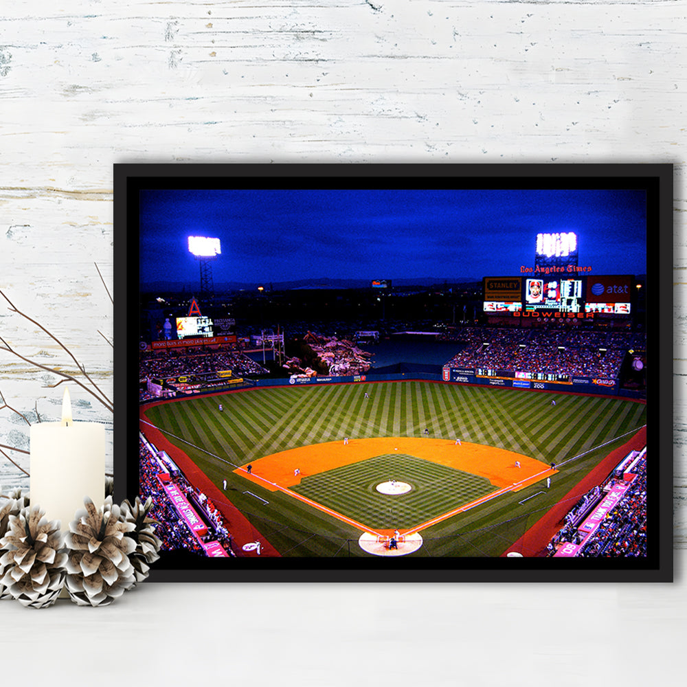 Los Angeles Angels of Anaheim, Stadium Canvas, Sport Art, Framed Canvas Print Wall Art, Floating Frame