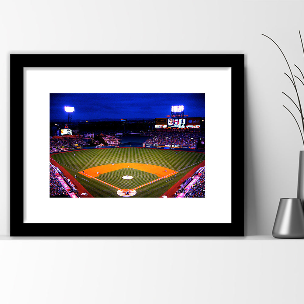 Los Angeles Angels of Anaheim, Stadium Canvas, Sport Art, Gift for him, White Border Framed Art Print Wall Decor
