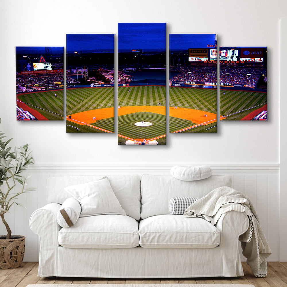 Los Angeles Angels of Anaheim, Stadium Canvas, Sport Art, Gift for him, 5 Panel, Large Canvas, Canvas Print Wall Art