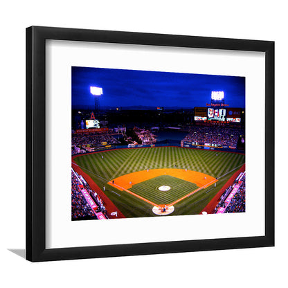 Los Angeles Angels of Anaheim, Stadium Canvas, Sport Art, Gift for him, White Border Framed Art Print Wall Decor