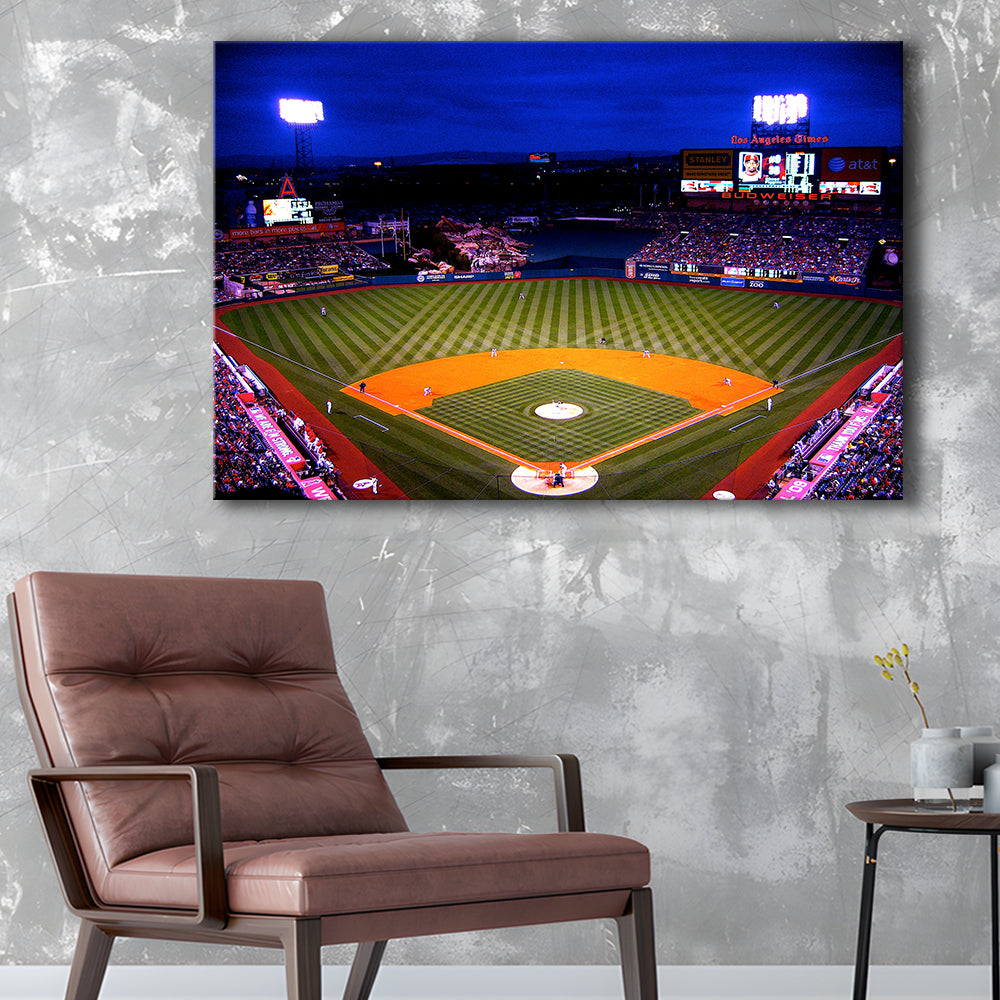 Los Angeles Angels of Anaheim, Stadium Canvas, Sport Art, Gift for him, Man Cave Decor, Art Print, Canvas Print Wall Art