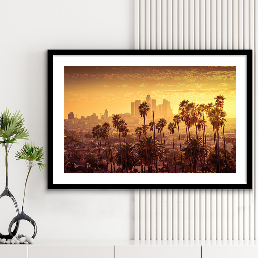 Los Angeles Art Los Angeles Wall Art, Multi Panel Los Angeles, Los Angeles California, Framed Art Print White Border