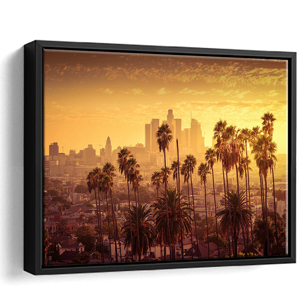 Los Angeles Art Los Angeles Wall Art, Multi Panel La Los Angeles, Framed Cavas Print, Floating Frame