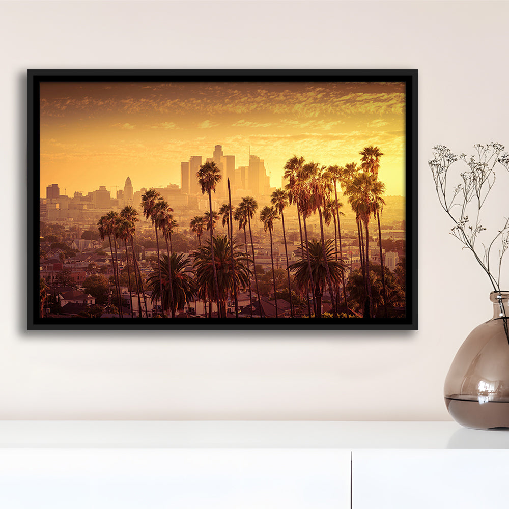 Los Angeles Art Los Angeles Wall Art, Multi Panel La Los Angeles, Framed Cavas Print, Floating Frame