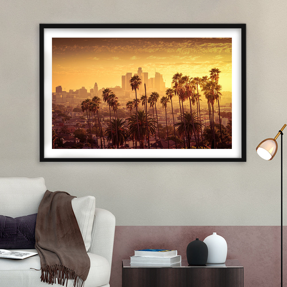 Los Angeles Art Los Angeles Wall Art, Multi Panel Los Angeles, Los Angeles California, Framed Art Print White Border