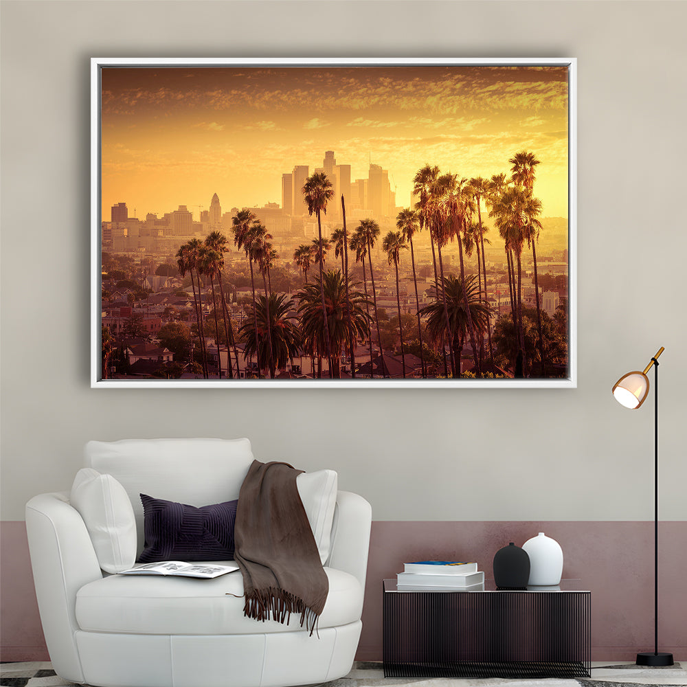 Los Angeles Art Los Angeles Wall Art, Multi Panel La Los Angeles, Framed Cavas Print, Floating Frame