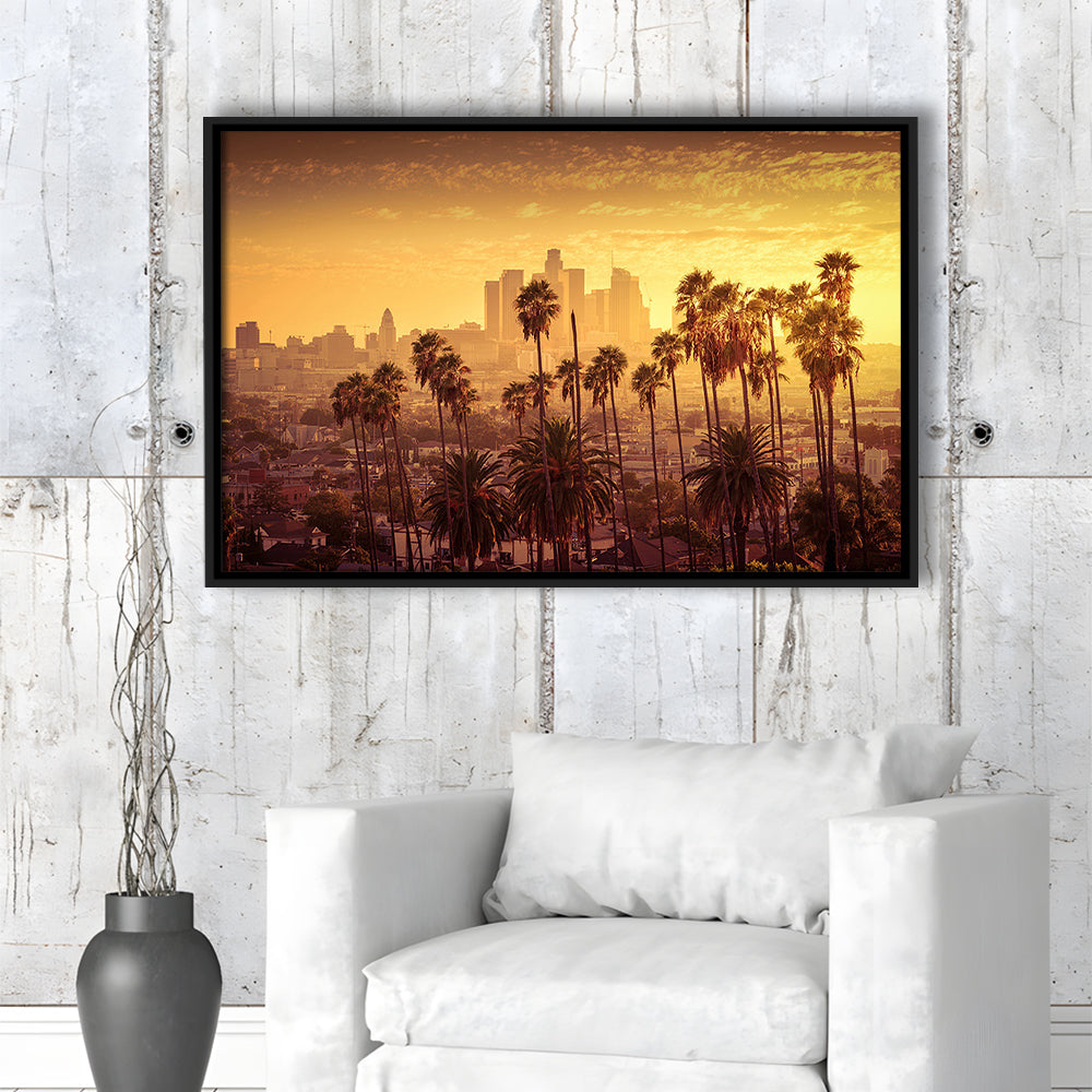Los Angeles Art Los Angeles Wall Art, Multi Panel La Los Angeles, Framed Cavas Print, Floating Frame