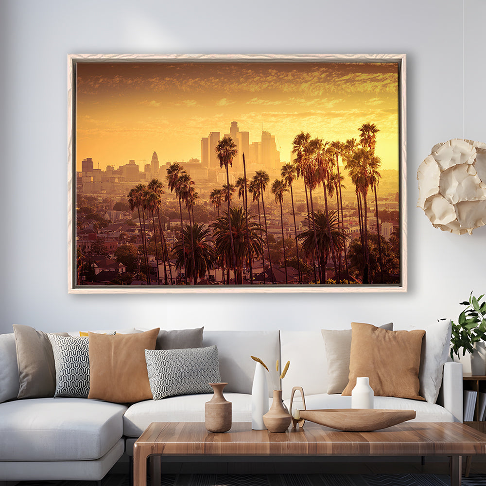 Los Angeles Art Los Angeles Wall Art, Multi Panel La Los Angeles, Framed Cavas Print, Floating Frame