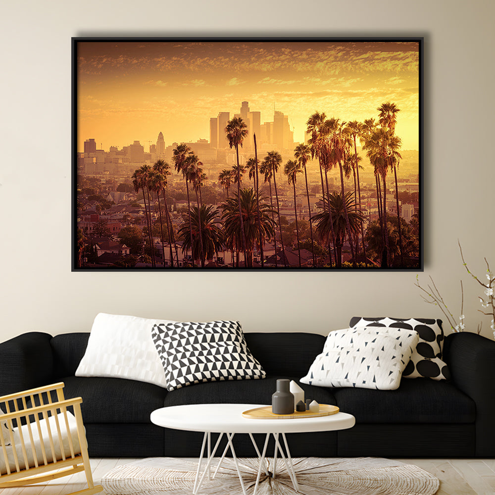 Los Angeles Art Los Angeles Wall Art, Multi Panel La Los Angeles, Framed Cavas Print, Floating Frame
