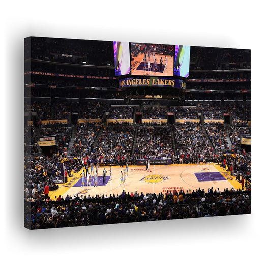 Los Angeles Lakers, Stadium Canvas, Sport Art, Gift for him, Man Cave Decor, Art Print, Canvas Print Wall Art