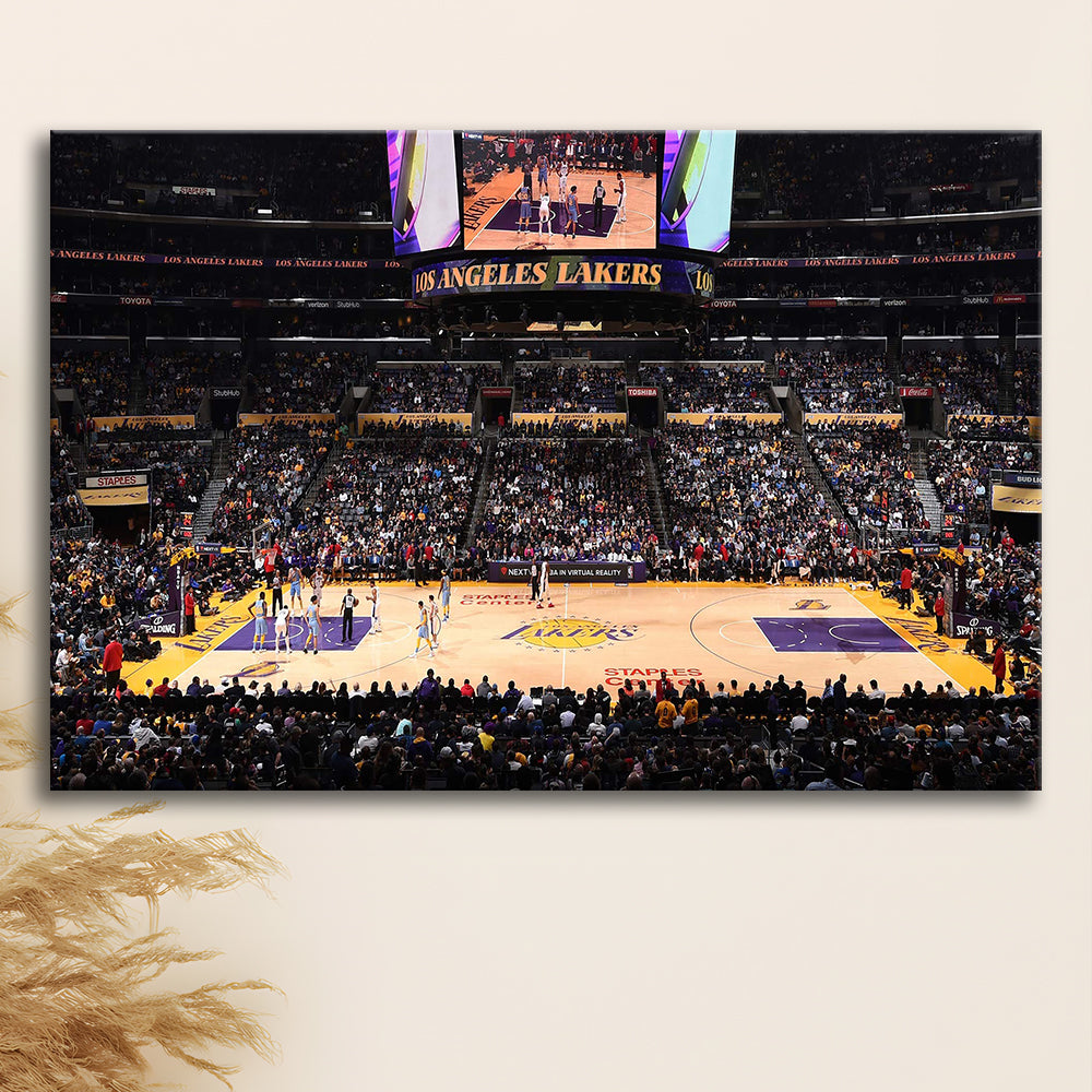 Los Angeles Lakers, Stadium Canvas, Sport Art, Gift for him, Man Cave Decor, Art Print, Canvas Print Wall Art