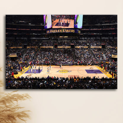 Los Angeles Lakers, Stadium Canvas, Sport Art, Gift for him, Man Cave Decor, Art Print, Canvas Print Wall Art