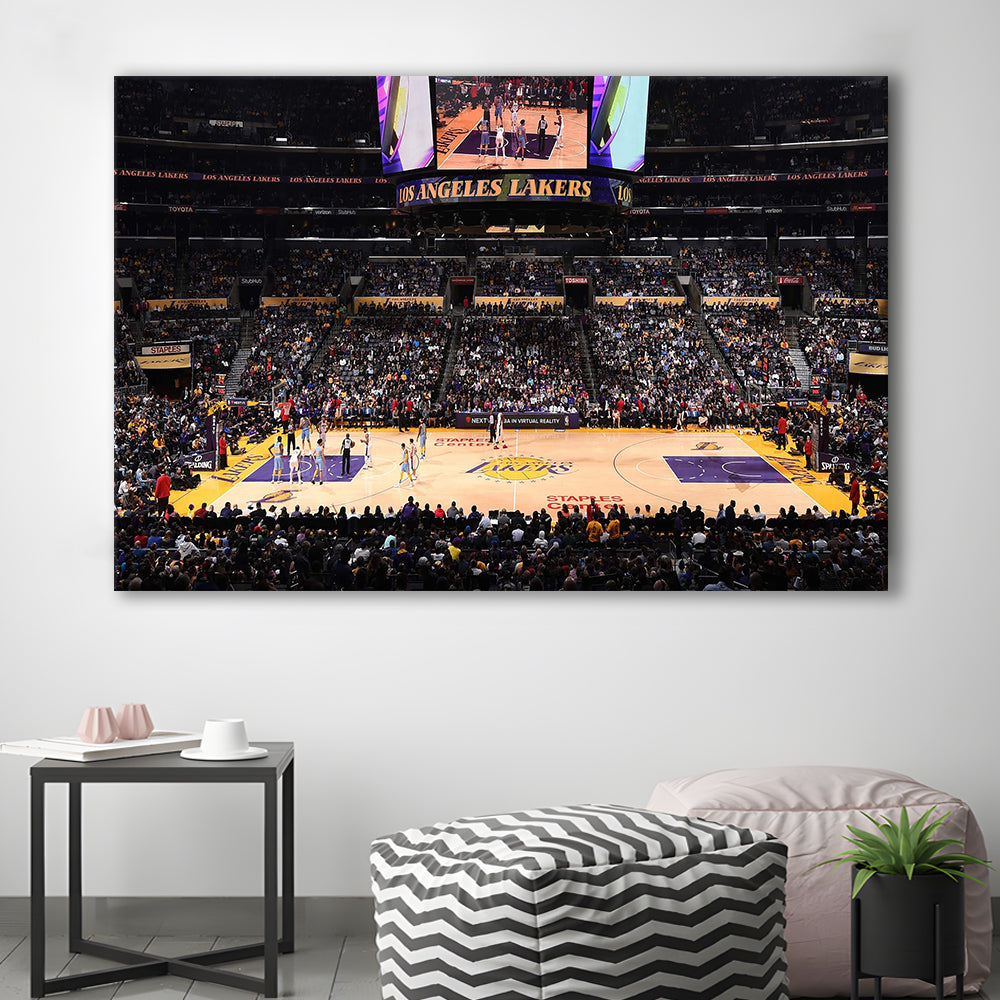 Los Angeles Lakers, Stadium Canvas, Sport Art, Gift for him, Man Cave Decor, Art Print, Canvas Print Wall Art