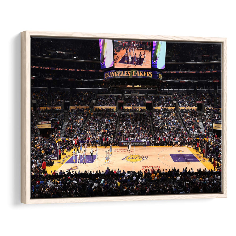 Los Angeles Lakers, Stadium Canvas, Sport Art, Framed Canvas Print Wall Art, Floating Frame