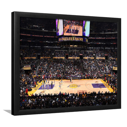 Los Angeles Lakers, Stadium Canvas, Sport Art, Gift for him, Framed Art Print Wall Decor, Picture Framed